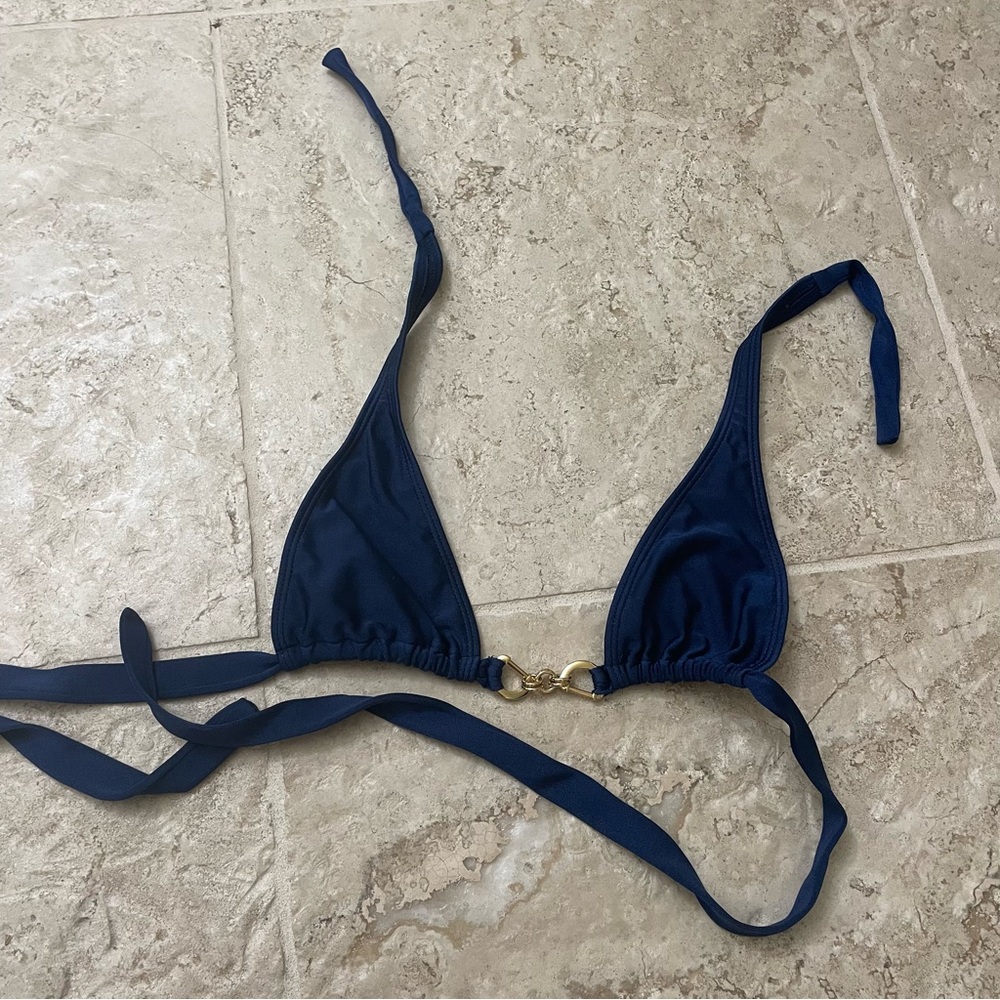Blue bikini top
